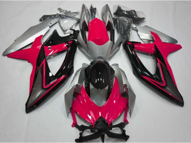 2008-2010 Rouge & Argent Suzuki GSXR 600-750 Carénage Moto