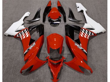 2008-2010 Rouge Brillant & Blanc Kawasaki ZX10R Carénage Moto