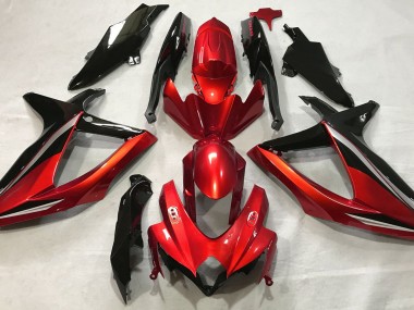 2008-2010 Rouge Brillant Suzuki GSXR 600-750 Carénage Moto