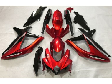 2008-2010 Rouge Brillant Suzuki GSXR 600-750 Carénage Moto