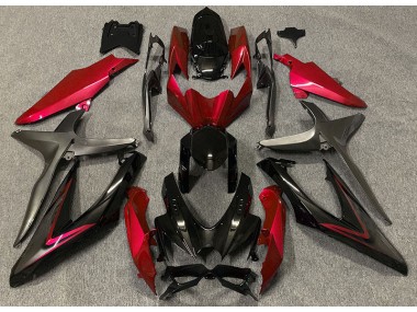 2008-2010 Rouge Brillant & Vert R Suzuki GSXR 600-750 Carénage Moto