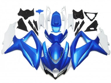2008-2010 Style Personnalisé Bleu Clair & Blanc Suzuki GSXR 600-750 Carénage Moto