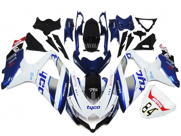 2008-2010 Tyco Style Personnalisé Brillant Suzuki GSXR 600-750 Carénage Moto