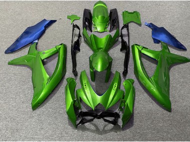 2008-2010 Vert & Bleu Suzuki GSXR 600-750 Carénage Moto