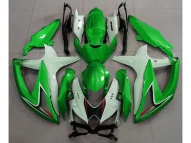 2008-2010 Vert Brillant & Blanc Suzuki GSXR 600-750 Carénage Moto
