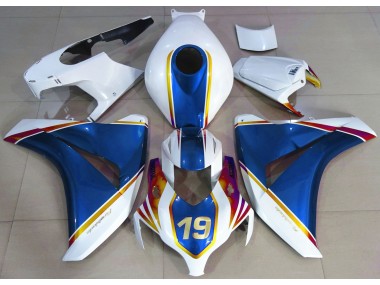 2008-2011 Bleu Brillant & Blanc Honda CBR1000RR Carénage Moto