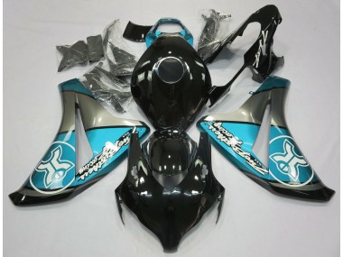 2008-2011 Bleu Clair Sur Noir Personnalisé Honda CBR1000RR Carénage Moto