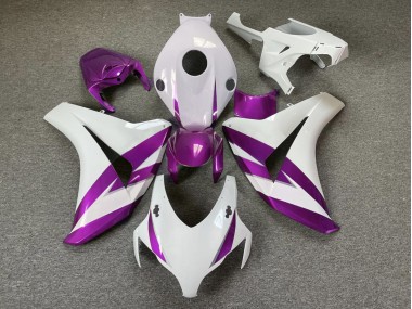 2008-2011 Garniture Blanc Brillant & Violet Honda CBR1000RR Carénage Moto