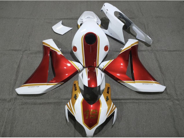 2008-2011 Or & Rouge 19 Honda CBR1000RR Carénage Moto