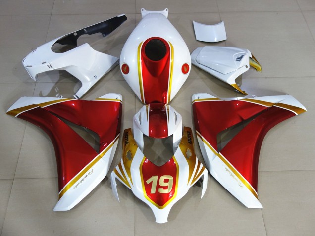 2008-2011 Rouge & Blanc 19 Honda CBR1000RR Carénage Moto