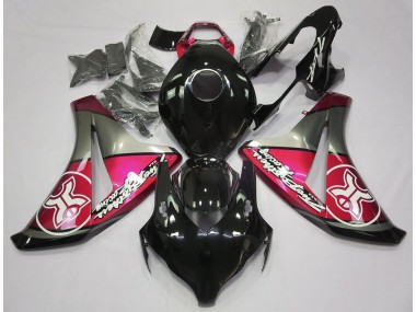 2008-2011 Rouge Bonbon Sur Noir Personnalisé Honda CBR1000RR Carénage Moto
