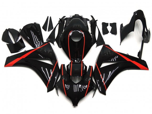 2008-2011 Rouge Brillant & Noir Honda CBR1000RR Carénage Moto