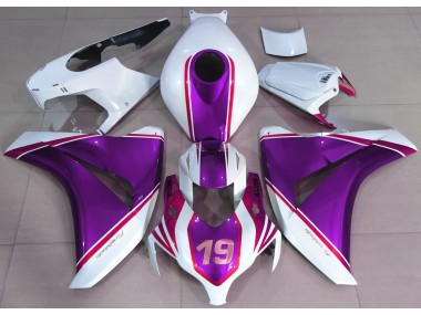 2008-2011 Violet Brillant & Blanc Honda CBR1000RR Carénage Moto