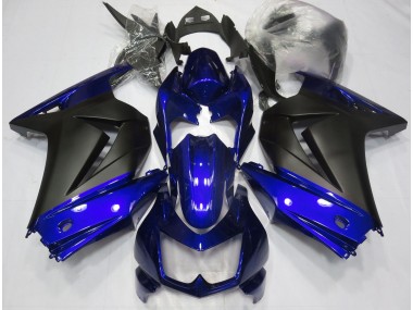 2008-2012 Bleu & Noir Mat Kawasaki Ninja 250 Carénage Moto