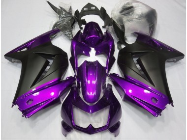 2008-2012 Violet & Noir Mat Kawasaki Ninja 250 Carénage Moto