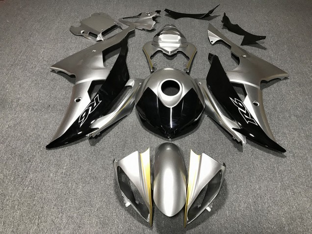 2008-2016 Argent & Noir Personnalisé Yamaha R6 Carénage Moto