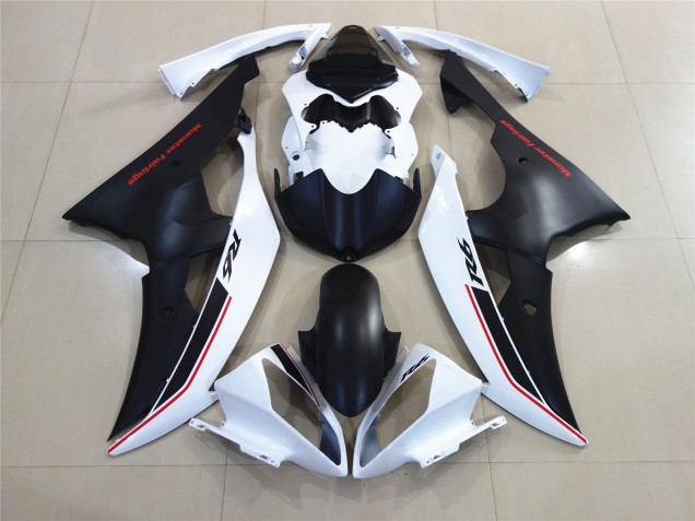 2008-2016 Blanc Avec Style Noir Personnalisé OEM Yamaha R6 Carénage Moto