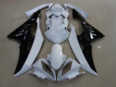 2008-2016 Blanc Brillant / Noir Yamaha R6 Carénage Moto