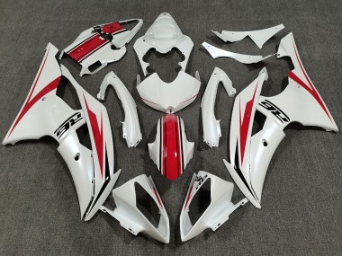 2008-2016 Blanc Nacré & Rouge Brillant Yamaha R6 Carénage Moto