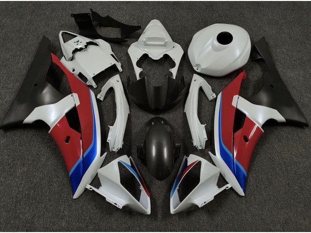 2008-2016 Blanc Rouge & Bleu Yamaha R6 Carénage Moto 2008-2016 Blanc Rouge & Bleu Yamaha R6 Carénage Moto