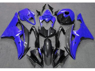 2008-2016 Bleu Brillant & Fiber De Carbone Yamaha R6 Carénage Moto