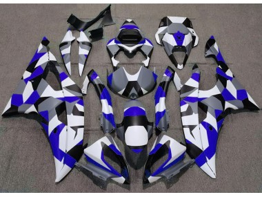 2008-2016 Bleu Camouflage Uni Yamaha R6 Carénage Moto