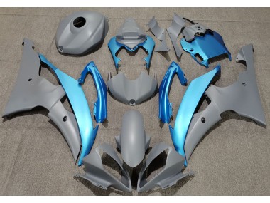 2008-2016 Gris Mat & Bleu Ciel Yamaha R6 Carénage Moto