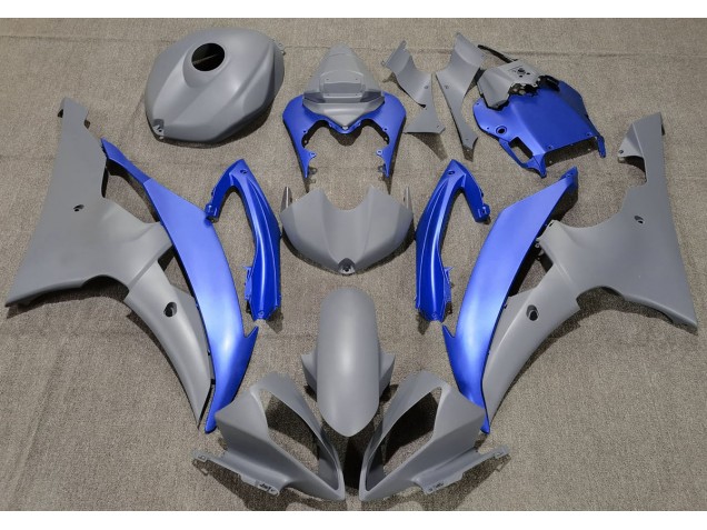 2008-2016 Gris Mat & Bleu Yamaha R6 Carénage Moto 2008-2016 Gris Mat & Bleu Yamaha R6 Carénage Moto