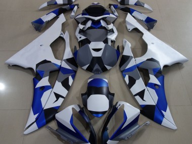 2008-2016 Neige Bleue Camo Yamaha R6 Carénage Moto