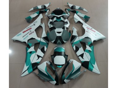 2008-2016 Neige Verte Écume De Mer Camo Yamaha R6 Carénage Moto