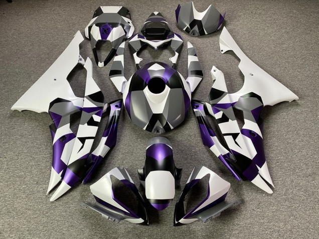 2008-2016 Neige Violette Mystique Camo Yamaha R6 Carénage Moto 2008-2016 Neige Violette Mystique Camo Yamaha R6 Carénage Moto