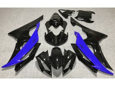 2008-2016 Noir Brillant & Bleu Yamaha R6 Carénage Moto
