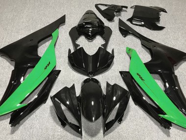 2008-2016 Noir Brillant & Vert Yamaha R6 Carénage Moto