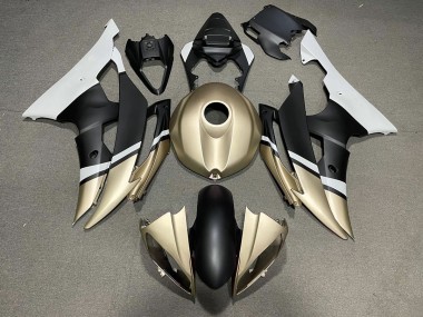 2008-2016 Noir Mat & Or Yamaha R6 Carénage Moto