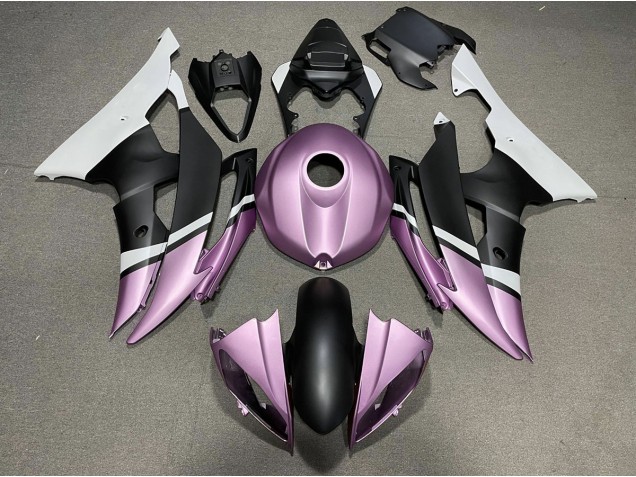 2008-2016 Noir Mat & Violet Clair Yamaha R6 Carénage Moto 2008-2016 Noir Mat & Violet Clair Yamaha R6 Carénage Moto
