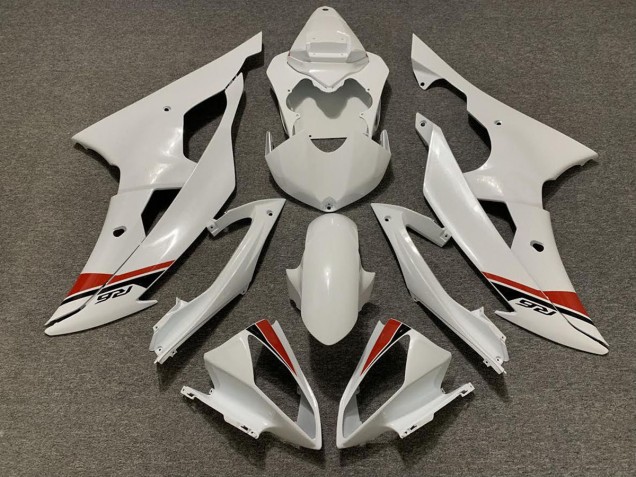 2008-2016 Perle Blanche Yamaha R6 Carénage Moto 2008-2016 Perle Blanche Yamaha R6 Carénage Moto