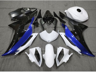 2008-2016 Personnalisé Bleu Noir & Blanc Yamaha R6 Carénage Moto