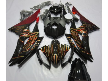 2008-2016 Personnalisé Flamme Yamaha R6 Carénage Moto