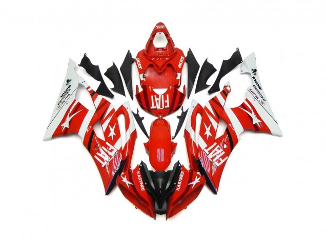 2008-2016 Rouge & Blanc Avec Des Étoiles Yamaha R6 Carénage Moto 2008-2016 Rouge & Blanc Avec Des Étoiles Yamaha R6 Carénage Moto