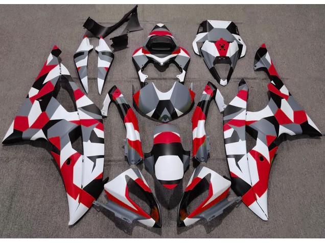 2008-2016 Rouge Camouflage Uni Yamaha R6 Carénage Moto 2008-2016 Rouge Camouflage Uni Yamaha R6 Carénage Moto