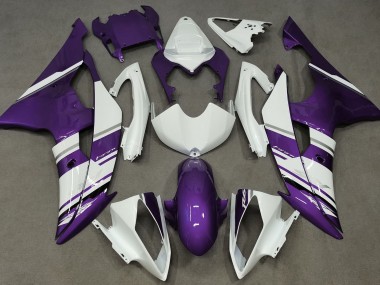 2008-2016 Style Blanc Brillant & Violet OEM Yamaha R6 Carénage Moto
