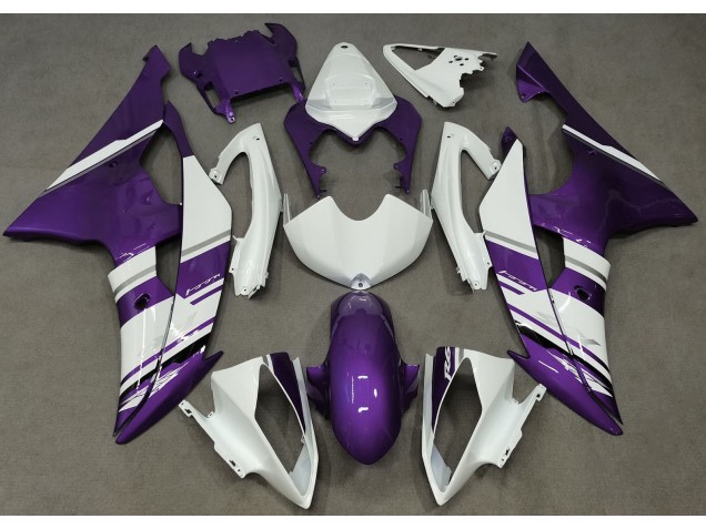 2008-2016 Style Blanc Brillant & Violet OEM Yamaha R6 Carénage Moto