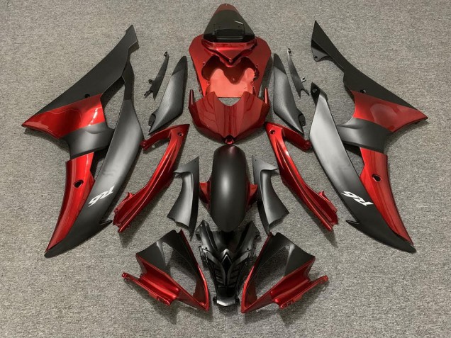 2008-2016 Style Personnalisé OEM Rouge / Noir Yamaha R6 Carénage Moto 2008-2016 Style Personnalisé OEM Rouge / Noir Yamaha R6 Carénage Moto
