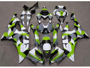 2008-2016 Vert Clair Camo Uni Yamaha R6 Carénage Moto