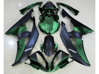 2008-2016 Vert Forêt & Noir Mat Yamaha R6 Carénage Moto