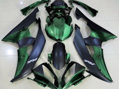 2008-2016 Vert Forêt & Noir Mat Yamaha R6 Carénage Moto