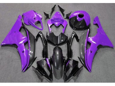 2008-2016 Violet Brillant & Fibre De Carbone Yamaha R6 Carénage Moto