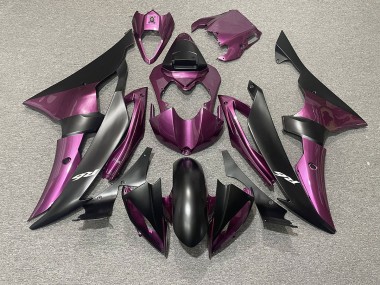 2008-2016 Violet Clair & Noir Mat Yamaha R6 Carénage Moto