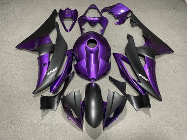 2008-2016 Violet & Noir Mat & Logos Yamaha R6 Carénage Moto