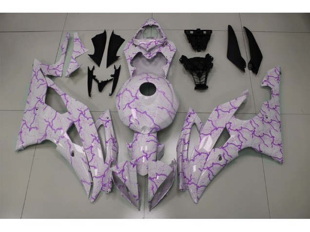 2008-2016 Éclairage Violet Yamaha R6 Carénage Moto
